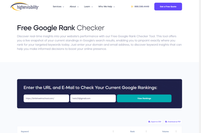 google seo tool check