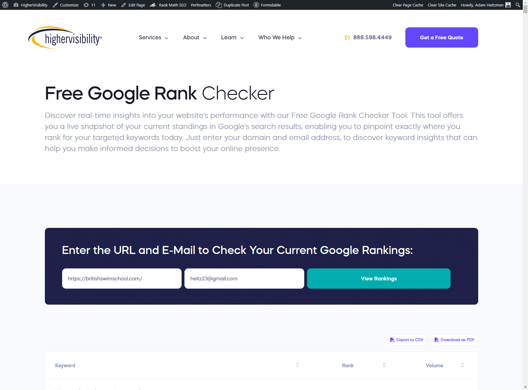 google seo tool check