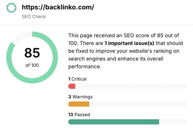 google seo site check
