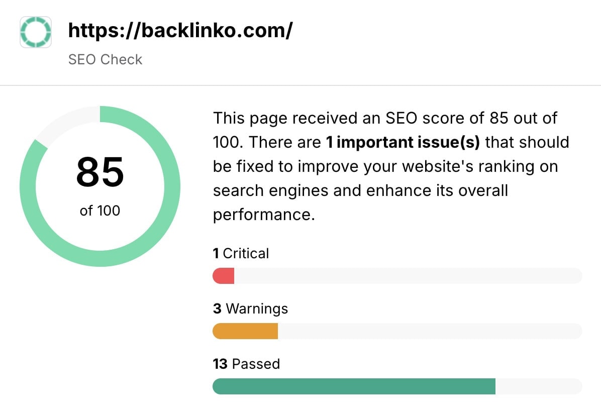 google seo site check