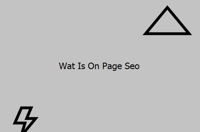 on page optimalisatie